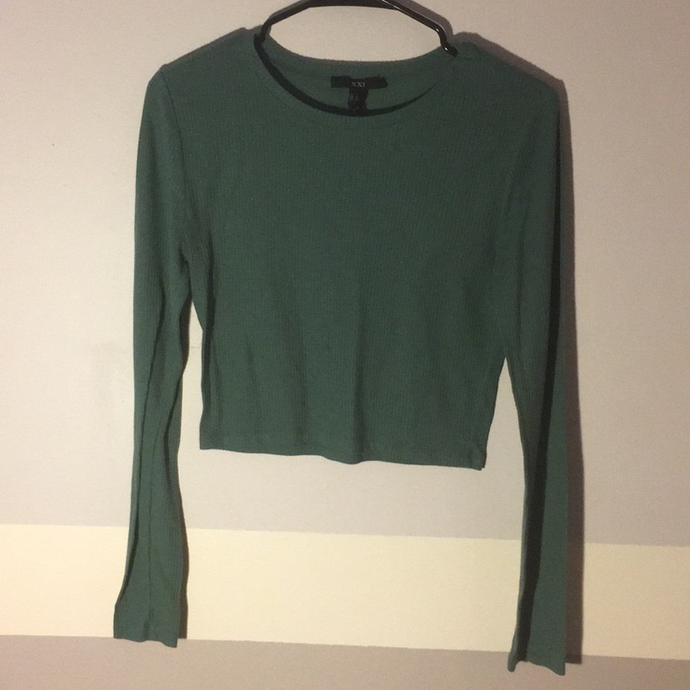 Green Crop Top